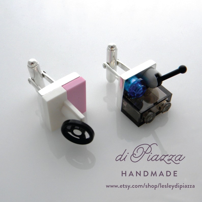 Lego Cufflinks in Sterling Silver