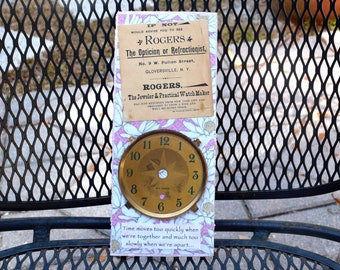 TIME FLIES - Mixed Media Assemblage 4 x 9 1/2