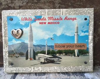 Follow Your Heart - Mixed Media - Vintage Postcard Series - 4 x 6