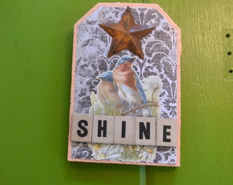 SHINE - Mixed Media w/ Star - Small But Mighty Series 4 x 6