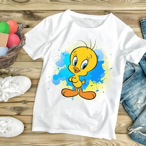 4 Tweety Bird PNG , Cartoon PNG Files, Cartoon Character Stickers, kids tshirt, tote design Sublimation, Digital Download Party Printable