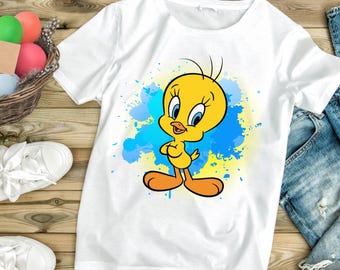 Tweety Bird PNG: Digital nedladdning av seriefigur för t-shirts