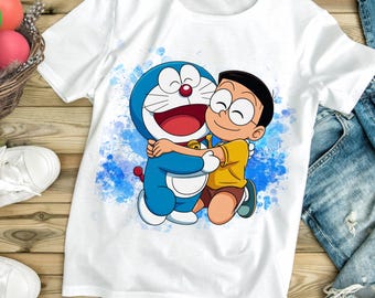 Blå robotkatt PNG Dorae-inspirerad, Anime-tecknad utskrivbar Clipart, barntecknad png, sublimeringsdesign, digital nedladdning 300 DPI