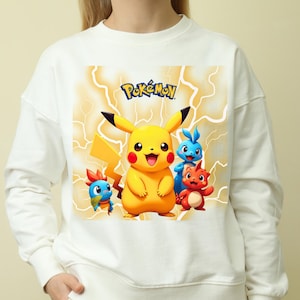 Cartoon Character PNG, Kids Pika-chu Cartoon Png, Animated PNG File For Sublimation, Squirtle Png, Cartoon Tshirt Design, Instant Download