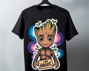 Söt trädvarelse tecknad PNG-filer, barntröja design (digital nedladdning)