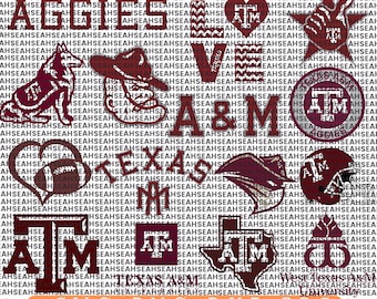 Aggies svg bundle, Aggies Png clipart, cut files for cricut, Cricut & Silhouette, Instant Download Layered SVG