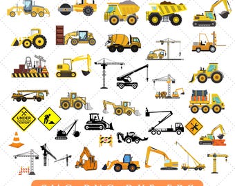 Construcción SVG, clipart de construcción, construcción PNG, camión tonto SVG para Cricut, vehículo SVG, paquete de excavadora SVG, paquete de excavadora PNG