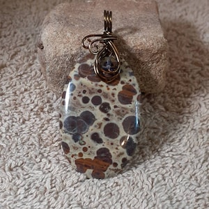 Asteroid Jasper Pendant Boho Jewelry Bronze Pendant Gift For Women BFF Gift Birthday Gift Girlfriend Gift Thank You Gift Anniversary P78