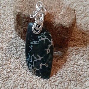 Ocean Jasper Pendant Boho Jewelry Silver Pendant Gift For Women BFF Gift Birthday Gift Anniversary Gift Thank You Gift Handmade Gift P151