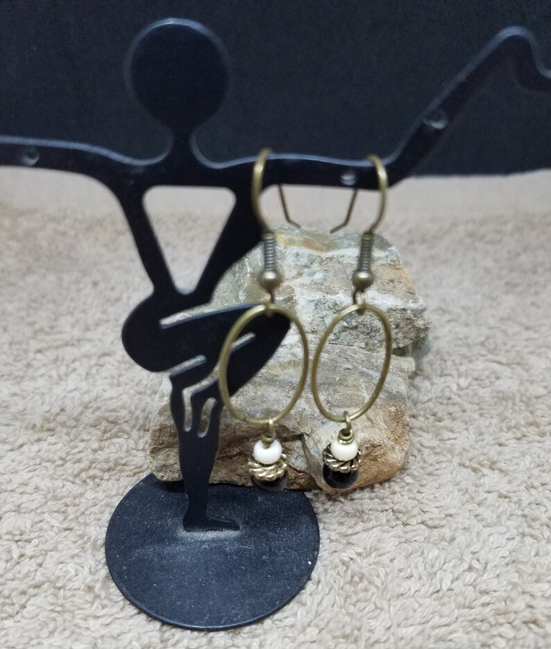 Antique Bronze Hoop Earrings Simple Earrings Bridesmaid Gift Etsy