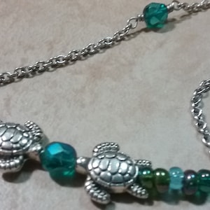Sea Turtle Jewelry Necklace Bracelet Earrings Ankle Bracelet Set Wedding Jewelry Best Friend Gift Girlfriend Gift Beach Jewelry Set JS12