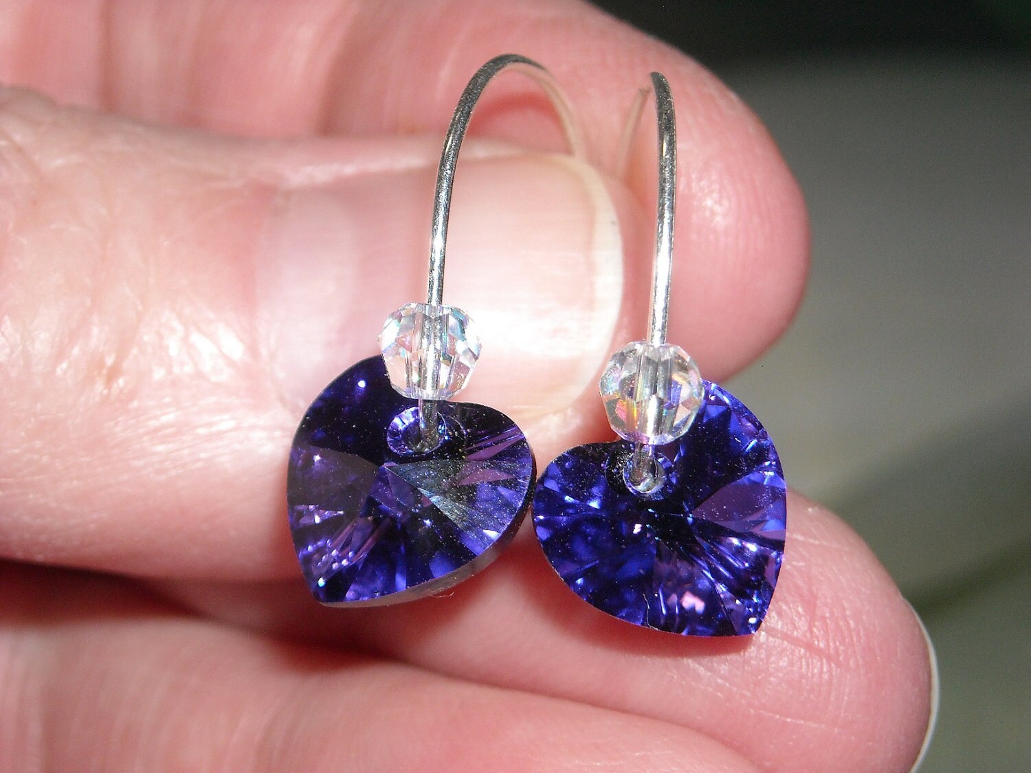 Han Crystal Heart Earring Silver