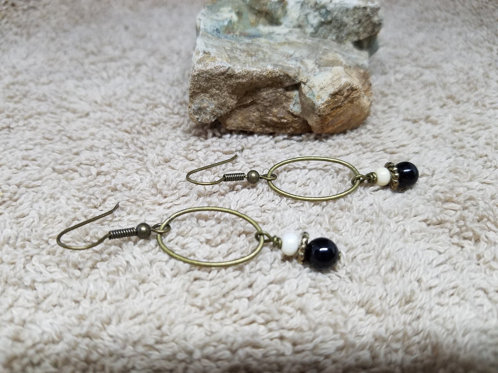 Antique Bronze Hoop Earrings Simple Earrings Bridesmaid Gift Etsy