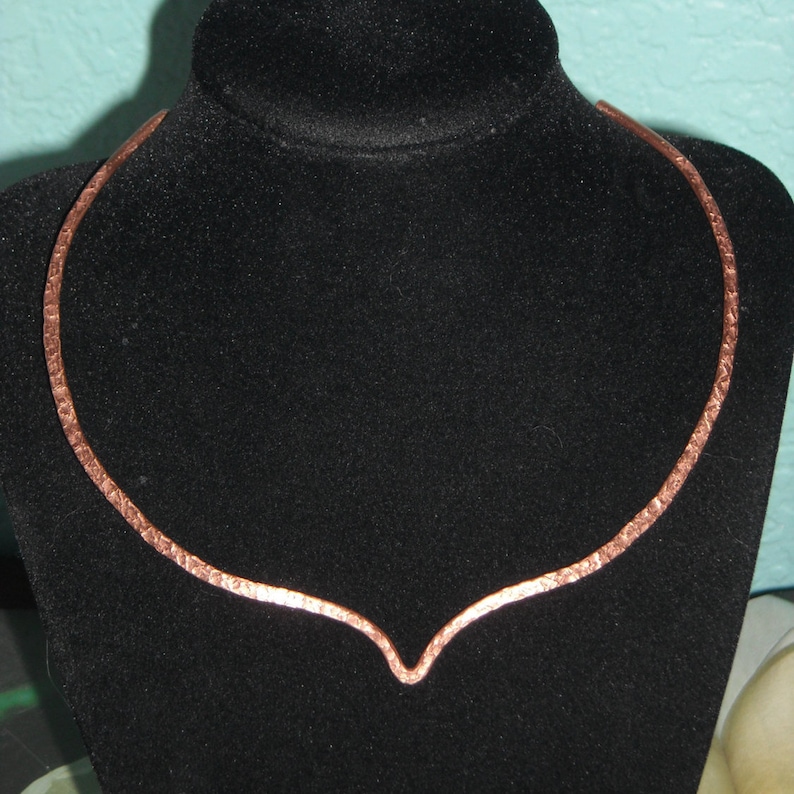 Copper Necklace Choker Necklace Copper Torque Handmade Jewelry Etsy