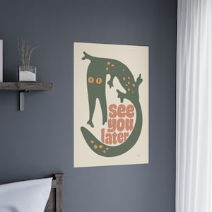 See you later aligator, cute nursery poster, funny wall art for children room, cute animal, baby alligator
