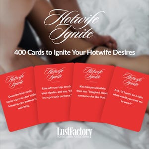 Hotwife Ignite Card Game - 400 Cuckold & Hotwife Starter Dares, Ice-Breaker Game, No Cheating, Extreme Sexy Couples Gift