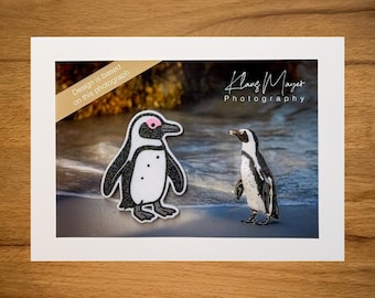 Penguin Magnet – 3D Printed Wildlife Design Based on Original Photograph, Fridge Decor Gift