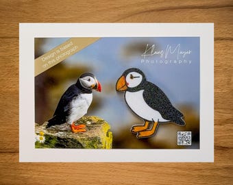 Puffin Fridge Magnet – 3D Printed Design from Original Wildlife Photograph