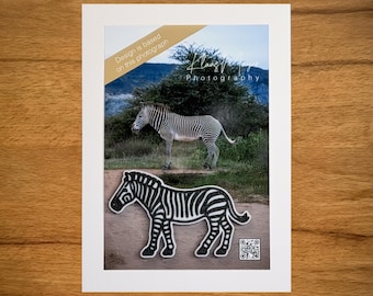 Zebra Fridge Magnet – 3D Printed African Zebra from Original Photograph
