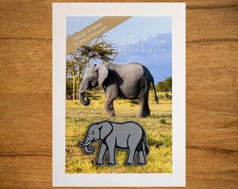 Elephant Magnet Figurine | 3D Printed Mini Sculpture | Safari Gift