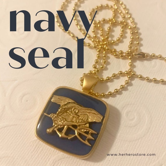 A Tailored Trident Navy Seal Trident Her Hero Lucite Pendant Etsy