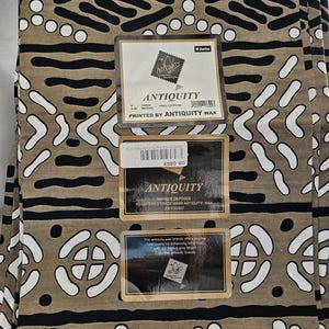 6 yds African print fabric, Ankara print fabric, Tribal print fabric, African fabric by the yard, Geo print fabric, black taupe white