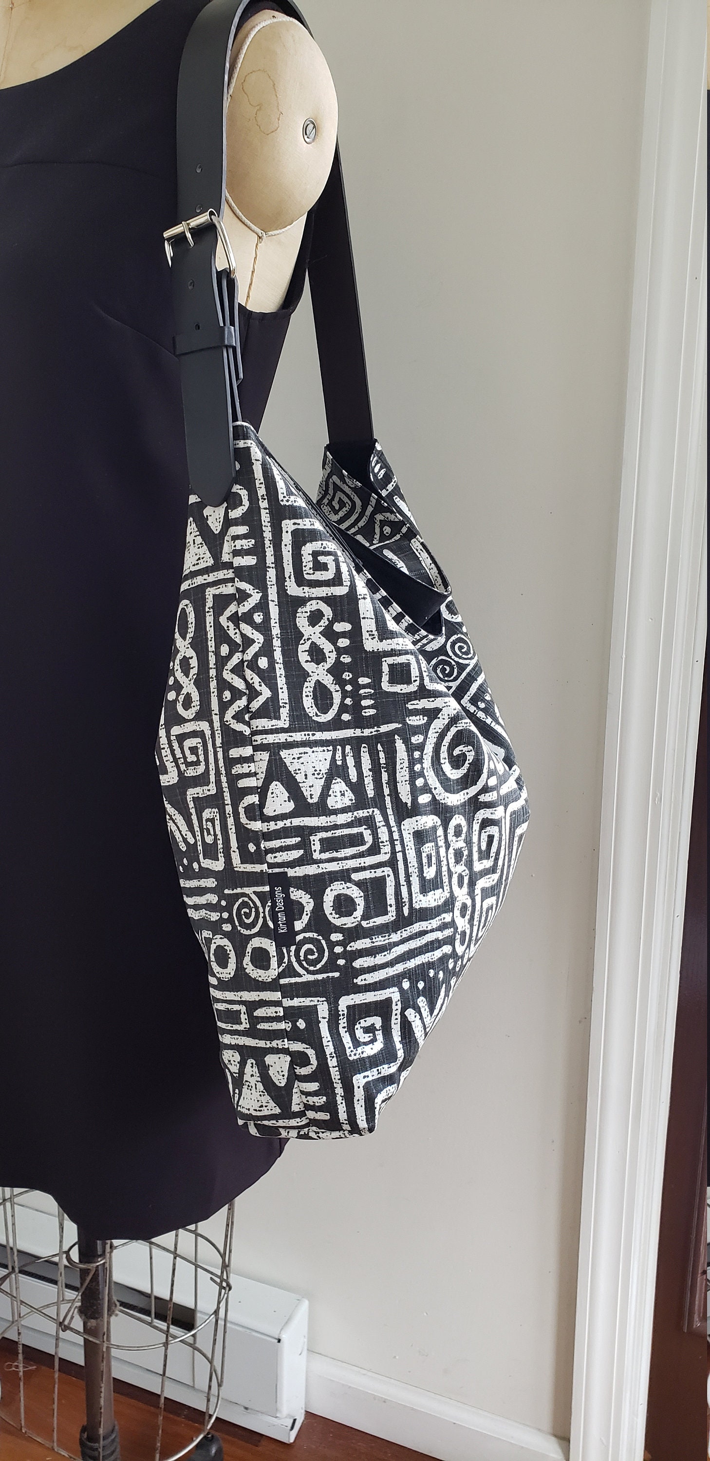 African Mudprint Mudcloth Hobo Tote Bag Mud Cloth Handbag - Etsy