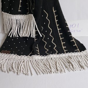 101 Authentic African Bògòlanfini Mudcloth tablerunner or throw 72&quot; x 20&quot; bogolan mali fabric textile handmade