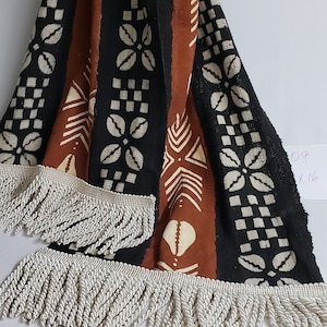 109 Authentic African Bògòlanfini Mudcloth tablerunner or throw 72&quot; x 46&quot; bogolan mali fabric textile handmade