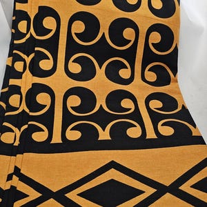 6 yds African print fabric, Ankara print fabric, Tribal print fabric, African fabric by the yard, Geo print fabric, gold black