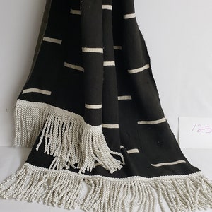 125 Authentic African Bògòlanfini Mudcloth tablerunner or throw 70 x 20&quot; bogolan mali fabric textile handmade