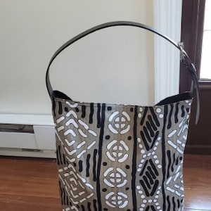 African kente print hobo handbag, bucket tote, kente cloth handbag, handmade, gift SHOULDER BAG