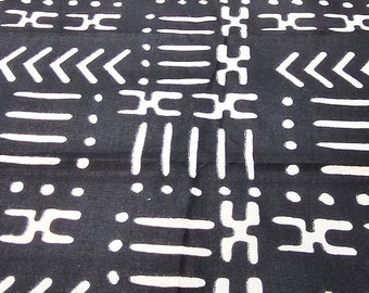 Black and white African print tablecloth round or rectangle table-cover