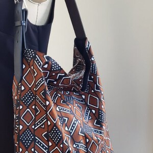 African kente print hobo handbag, bucket tote, kente cloth handbag, handmade, gift SHOULDER BAG