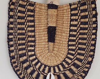 413 Handwoven wall hanging, African home decor Decor, hand woven fan  wall art