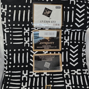 6 yds African print fabric, Ankara print fabric, Tribal print fabric, African fabric by the yard, Geo print fabric,  black white