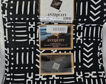 6 yds African print fabric, Ankara print fabric, Tribal print fabric, African fabric by the yard, Geo print fabric,  black white