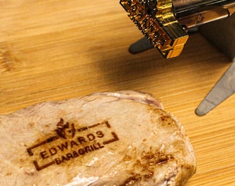 Benutzerdefinierte Brandeisen für Steak Personalisierte Burger Brandeisen mit Bügeleisen Benutzerdefinierte Logo-Stempel für Brot Brötchen Holzbrennstempel