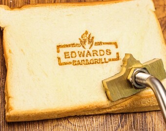 Individuelles Brandeisen für Brot Personalisiertes Burger-Brandeisen mit Bügeleisen Benutzerdefinierter Logo-Stempel für Fleischbrötchen Holzbrandstempel