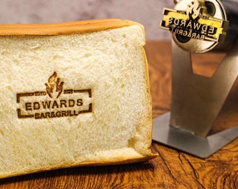 Kundenspezifisches Brandeisen für Brot Personalisiertes Burger-Brandeisen mit Bügeleisen Benutzerdefinierter Logo-Stempel für Steak-Fleisch-Holzbrandstempel
