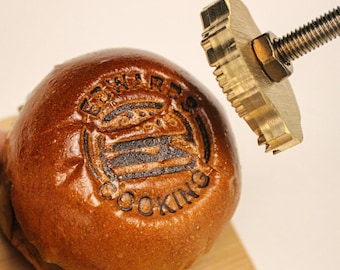 Brandeisen für Lebensmittel Personalisierte Burger Brot Kuchen Brandeisen mit Bügeleisen Brandeisen für Steak Fleisch Holzbrennstempel