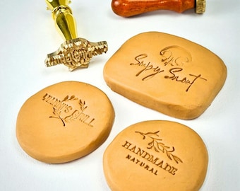 Benutzerdefinierte Keramik Stempel mit Ihrem Namen Personalisierte Keramikstempel Eine Vielzahl von Größen Für Clay Stamps Geschenke für Potters Clay Signature Custom