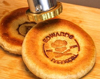 Benutzerdefinierte Brandeisen für Burger Personalisierte Brot Brötchen Brandeisen Stempel für Brot Kuchen Brandeisen für Steak Fleisch Holzbrandstempel