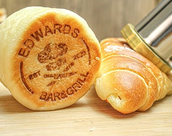 Brandeisen für Lebensmittel Personalisierte Burger Brot Kuchen Brandeisen mit Bügeleisen Brandeisen für Steak Fleisch Holzbrennstempel