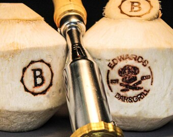 Benutzerdefinierte Brandeisen für Kokosnuss Lebensmittel Brandeisen Burger Brandstempel Elektro Brandeisen für Holz Stempel Obstschalen Leder Stempel