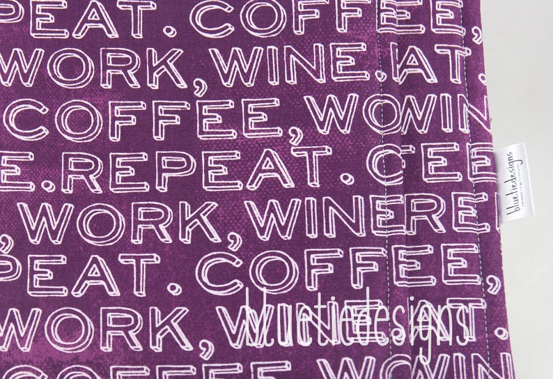 Coffee Work Wine Repeat Potholders image 2