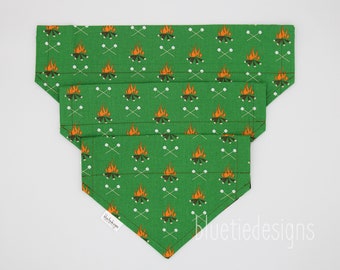 S'mores Camping Dog Collar Bandanas Small Medium Large