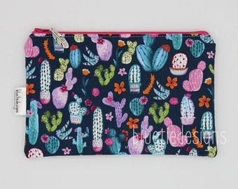 Colorful Cactuses Zip Bag