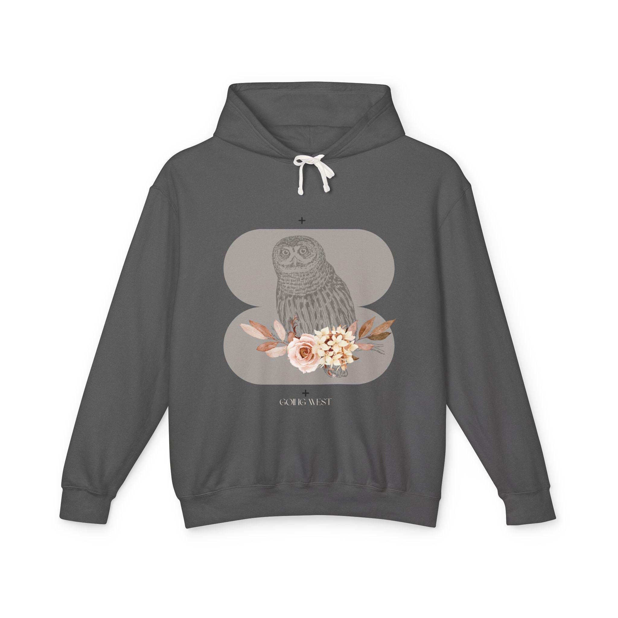 Floral Owl Lightweight Hoodie, Cozy Layer for Nature Lovers, Ideal Gift for Any Occasion