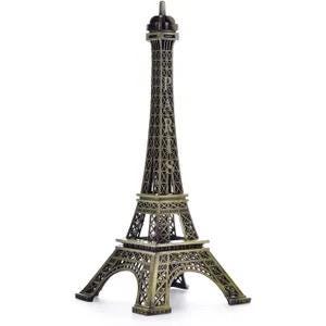 Eiffel Tower Ornament, Metal Iron Table Decor, French Architecture Figurine, Building Model Replica